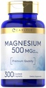Carlyle Magnez 500mg XI124; 300 Powleczone kapsułki XI124; wegetariańskie, Non-GMO, i gluten suplement wolny