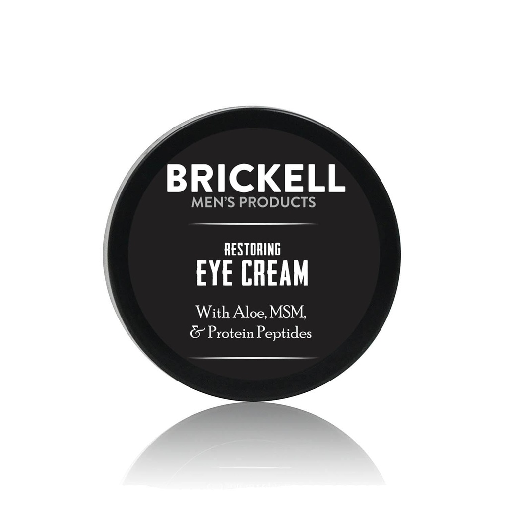 Brickell Men 's Restoring Under Eye Cream dla mężczyzn, Naturalny i organiczny Anti Aging Eye Balm Aby zmniejszyć puffness, Zmarszczki, Ciemne kręgi, Crows Feet and Under Eye Bags, 0,5 unce, Unscented