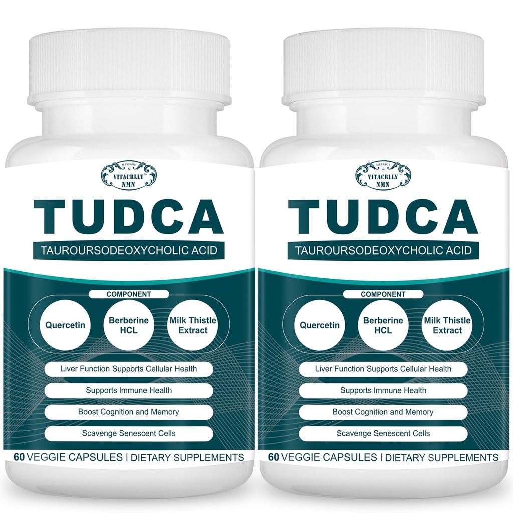 2200MG TUDCA Suplementy wątroby - Bile Salts Supplement Complex for Liver Detox & Cleanse, pęcherzyk żółciowy Cleanse, Digestive Health 120 Kapsułki