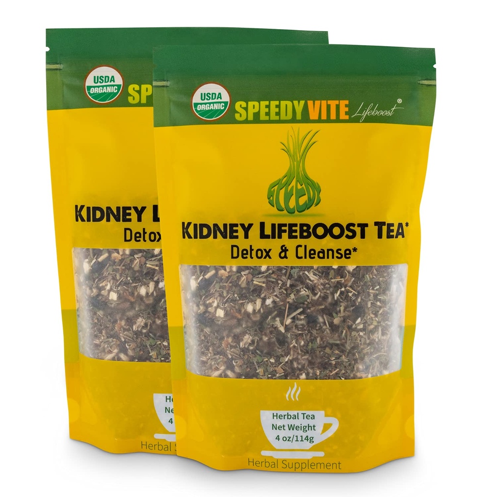 SpeedyVite Nerki Bladder LifeBoost Herbata suplement Herbal, USDA Organic Cleanses & Wsparcie Traktu Urynary Health, Marshmallow Root Dandelion Goldenrod Juniper Hydrangea + Detox naturalny