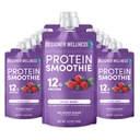 Designer Wellness koktajl proteinowy, prawdziwe owoce, 12g białka, niskie węglowodany, cukier zero dodawany, bez glutenu, nie-GMO, bez sztucznych kolorów lub aromatów, mieszanka jagody, 12 Hrabia