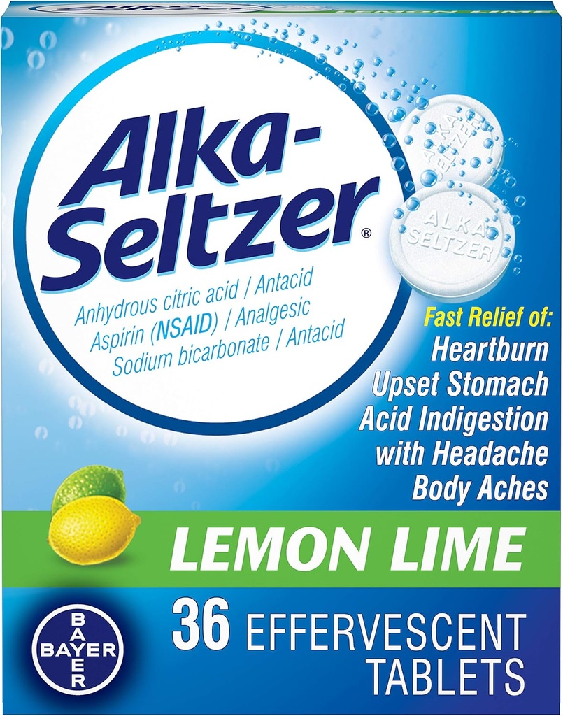 Alka- Seltzer Lemon Lime 36 Tabletki musujące (opakowanie po 2)