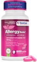 GenCare - Allergy Relief Medicine Adrenance 124; Antihistamine Difenhydramine 25mg (600 Tablets Per Bottle) Value Pack Adrenance 124; Relieve for Itchy Eyes, Sneezing, Runny Nose Adrenary 124; Sezonowe lub wewnętrzne i zewnętrzne alergie