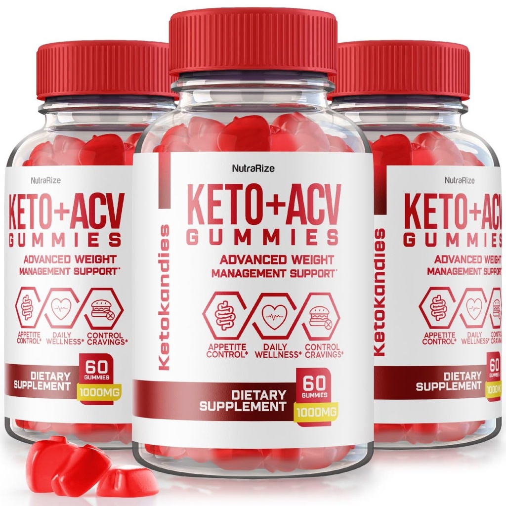 NutraRize (Opakowanie 3 KetoKandies Keto + ACV Gumki do utraty wagi, Maksymalny suplement siły, Keto Kandies Recenzje (180 Gumies)