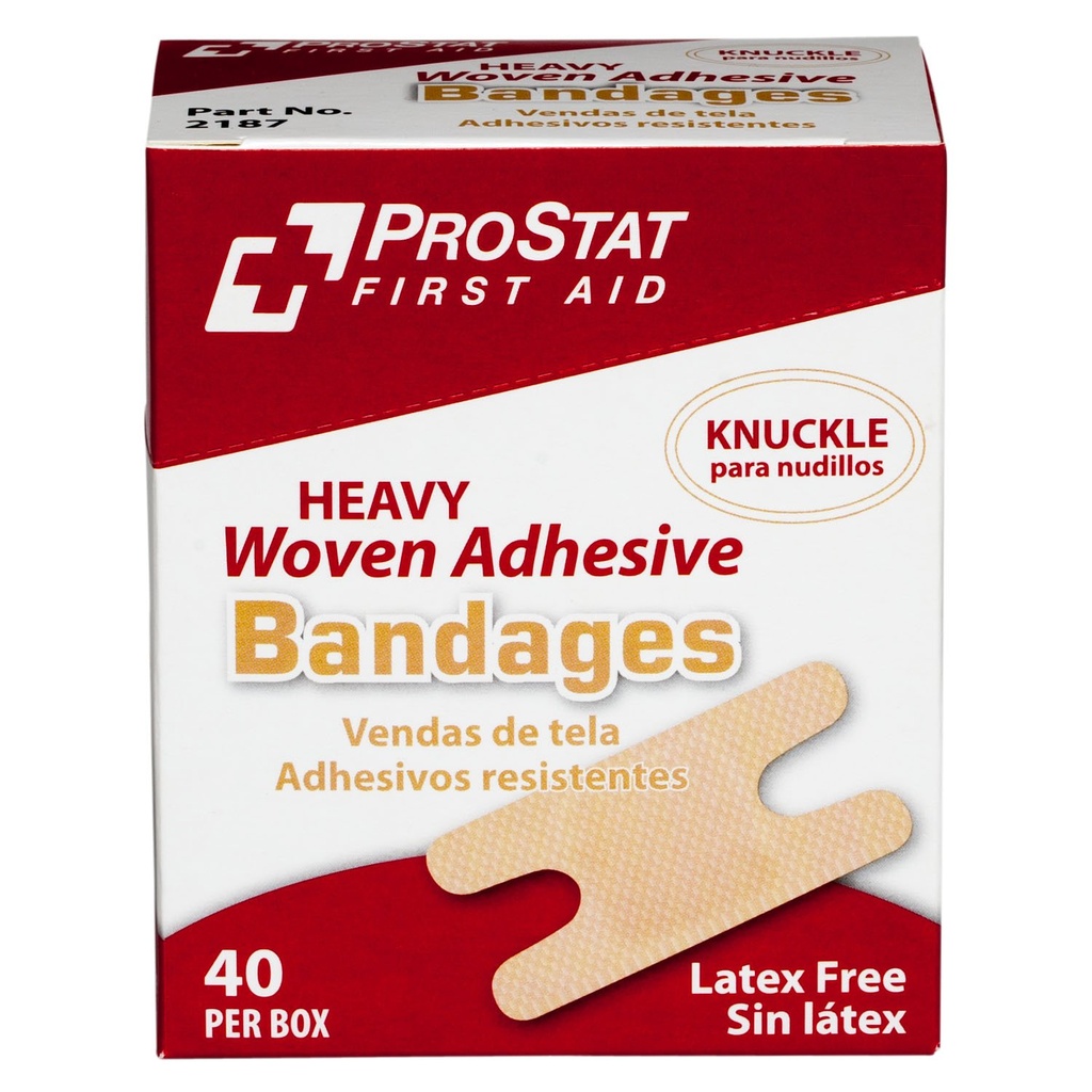ProStat First Aid 2187 Bandaże ciężkie tkane Knuckle (Opakowanie 40)