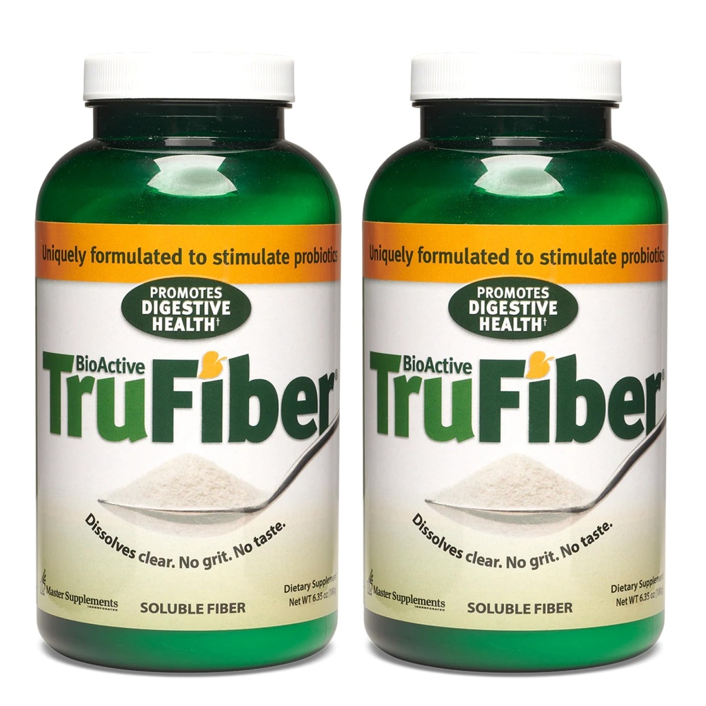 Master Supplements TruFiber - 6.35 oz, Pack of 2 - Fiber prebiotyczny pomóc Boost Probiotic Growth - Pomaga Digestive Health - Wegan, Gluten Free - 100 Razem Sługi