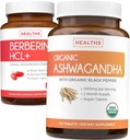 Zapisz $4 (11% Off) - Kup Organic Ashwagandha & Berberine HCL + - Natural 's Synergy Duo - Berberine (60 Kapsułki) - Organic Ashwagandha Root Powder 1350mg Serve (120 tabletek) Naturalna pomoc nadnerczy