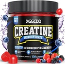 Jednowodzian Kreatyny Gummie Sugar Free, 5g Monowodzianu Kreatyny na Podawanie Mięśnie Maksymalna Siła, Energy Focus Endurance, Suplementy kreacyjne dla Kobiet Mężczyźni 120Count Mieszane Berry