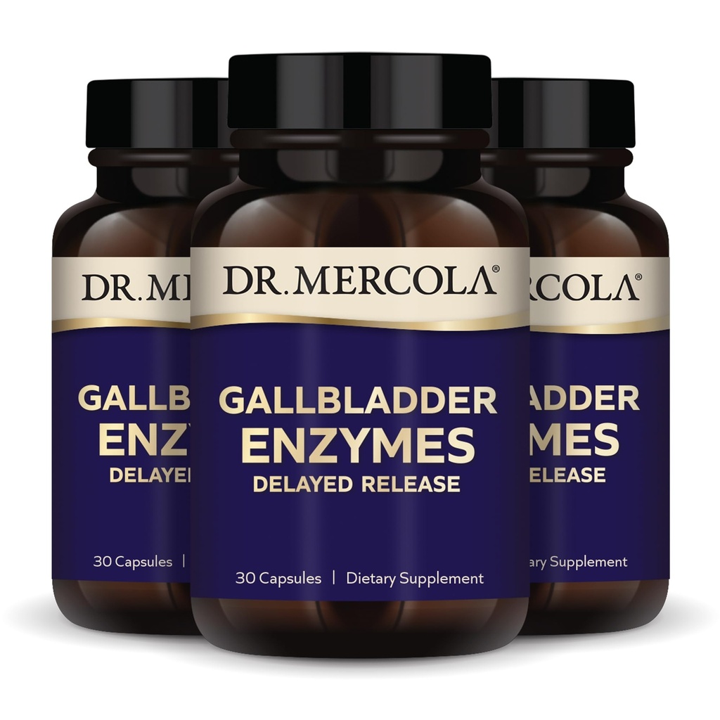 Dr Mercola pęcherzyk żółciowy Enzymy - pęcherzyk żółciowy & Pomocnictwo dla zdrowia - Zawiera Protekcję Pancreatic, Amylase & Lipase - Non-GMO, Gluten- Free & Soy - 90 Opóźnione uwalnianie kapsułki (90 Servings)