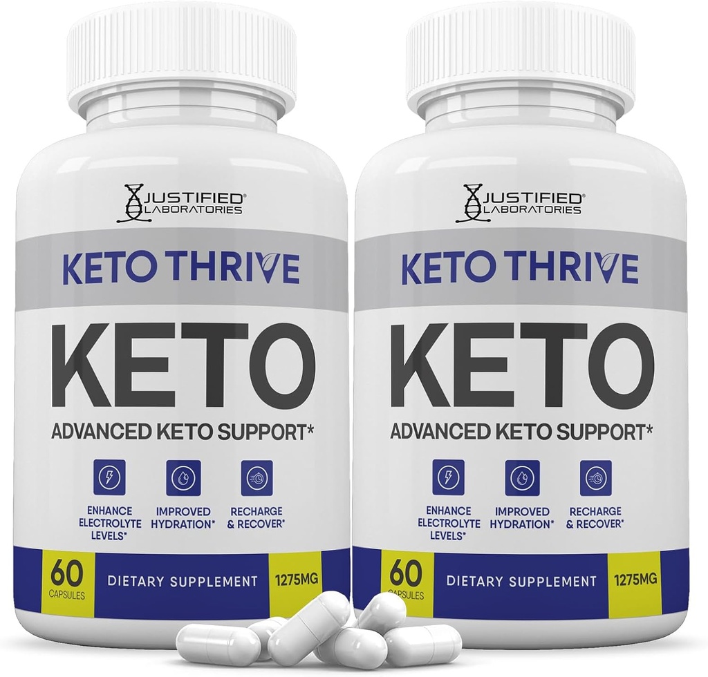 (2 opakowania) Keto Thrive Keto ACCV Pills 1275MG Keto Support Blend Capsule Alternatywne do Keto ACV Gummies skomponowane z Jabłkiem Cider Extra Virgin Olive Oil Powder Green Tea Leaf 120 Kapsułki