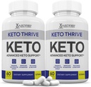 (2 opakowania) Keto Thrive Keto ACCV Pills 1275MG Keto Support Blend Capsule Alternatywne do Keto ACV Gummies skomponowane z Jabłkiem Cider Extra Virgin Olive Oil Powder Green Tea Leaf 120 Kapsułki