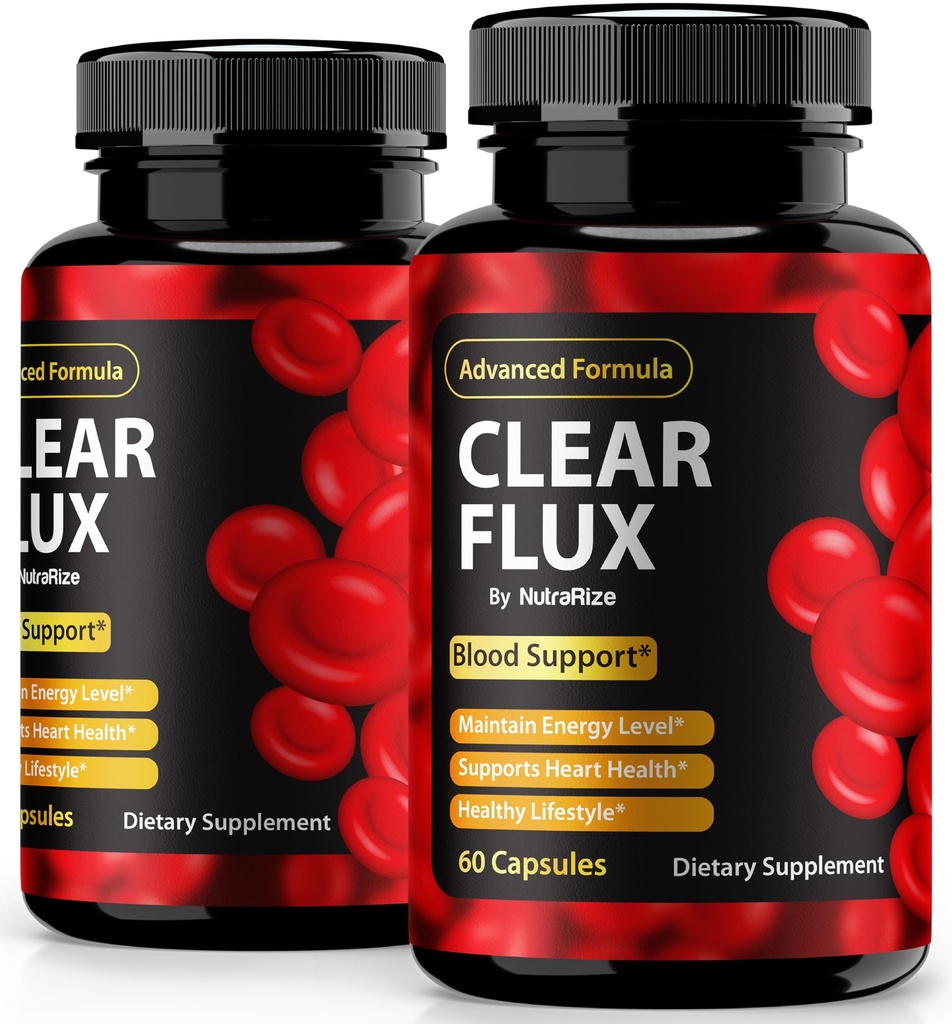 (2 Pack) Clear Flux Pills, Oficjalne Kapsułki ClearFlux, All- Natural Support, Wsparcie Premium do utrzymania stabilnych poziomów & Zdrowe cyrkulacji, Natural Clear Flux Health Review (120 Kapsułki)