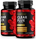 (2 Pack) Clear Flux Pills, Oficjalne Kapsułki ClearFlux, All- Natural Support, Wsparcie Premium do utrzymania stabilnych poziomów & Zdrowe cyrkulacji, Natural Clear Flux Health Review (120 Kapsułki)
