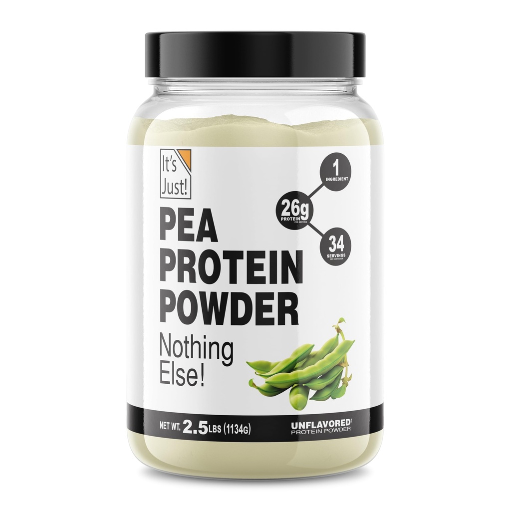 Po prostu! - 100% Pea Protein, Wegan Plant Based, Dorosła w Kanadzie, Jakość Premium, gładka tekstura, Gluten Free, Keto Friendly (2.5 funt, Unflavored)