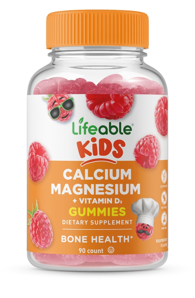 Żywe dzieci Magnez wapniowy i Gummie witaminy D Gummies 124; Great Desting Kids Gummies wapniowe 124; dla zębów i kości zdrowia 124; Bone Strength Supplements for Kids Gummies 124; 90 Gummies