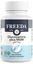 FREEDA Glukozamina MSM - Vegan Joint Flexibility & Mobility Supplement - Glukozamina wegetariańska bez skorupiaków - wspomaga wspólną funkcję - Trzyczęściowy test - (100 kapsułek)