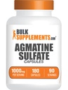 BulkSupplements.com Kapsułki siarczanowe Agmatine - Suplement tlenku azotu, Suplement Agmatine - Gluten Free, 2 Kapsułki na Serving, 180 Ilość (Opakowanie 1)