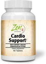 Suplementy Zen - Cardio Support Plus przeciwutleniacze, L- Karnityna, L- Tauryna, z koenzym Q10, Hawthorn, Horsechestnut, Cayenne, Nasiona winogron i witaminy E, Promotuje zdrowe serce 60- Tabs