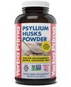 Yerba Prima Psyllium Husks Powder 12 oz - Natural Fiber Supplement - Colon Cleanser - Gut Health - Vegan, Non-GMO, Gluten-Free (New Label - Packaging May Vary)