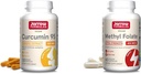 Jarrow Fixas Curcumin 95 500 mg i Methyl Folate 400mcg Przeciwutleniacz i Cardioviral Health Supplement Dietetic Bundle, 120 i 60 Veggie kapsułki