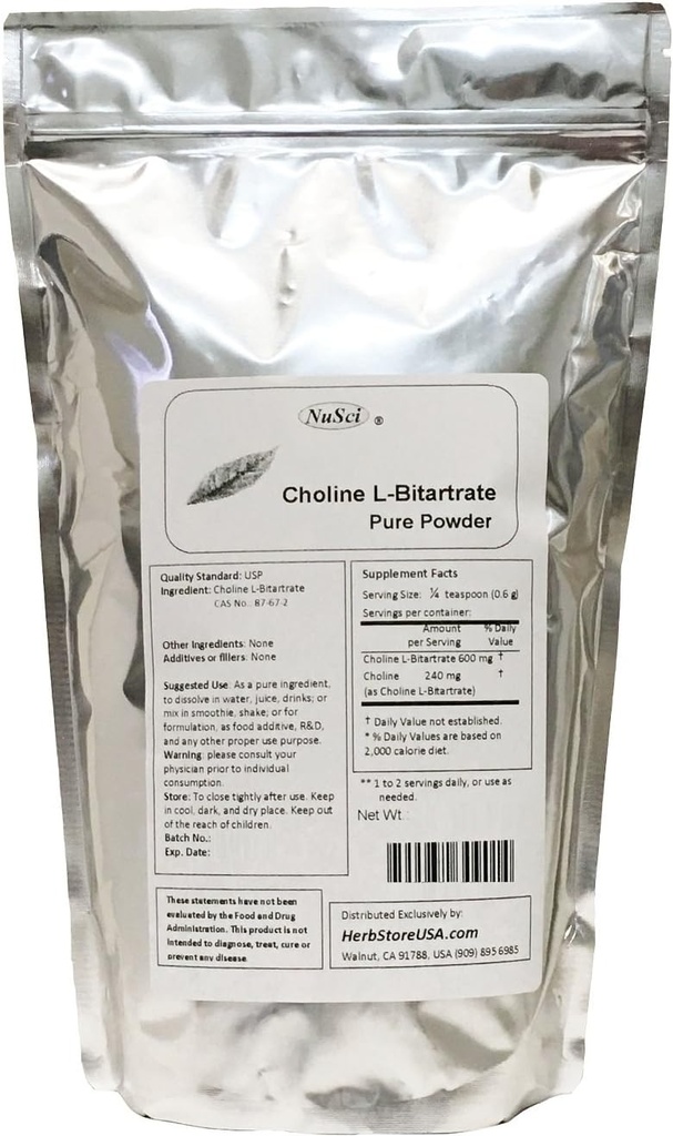 Cholina L- Bitartrat Czysty Proszek Smart Nutricent (250g (8.8 oz))