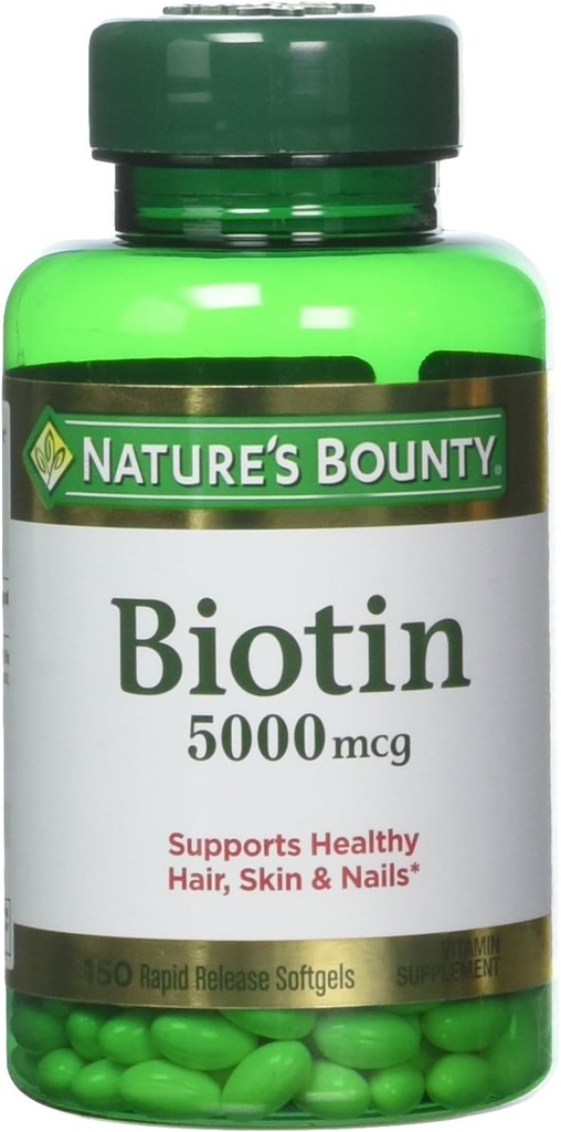 Bounty Biotin 5000 µg, 60 tabletek szybkiego rozpuszczania (opakowanie po 2)