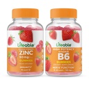Żywy Cynk 50mg + Witamina B6, Gummies Bundle - Great Desting, Suplement witaminy, Gluten wolny, GMO wolny, Gummy do żucia