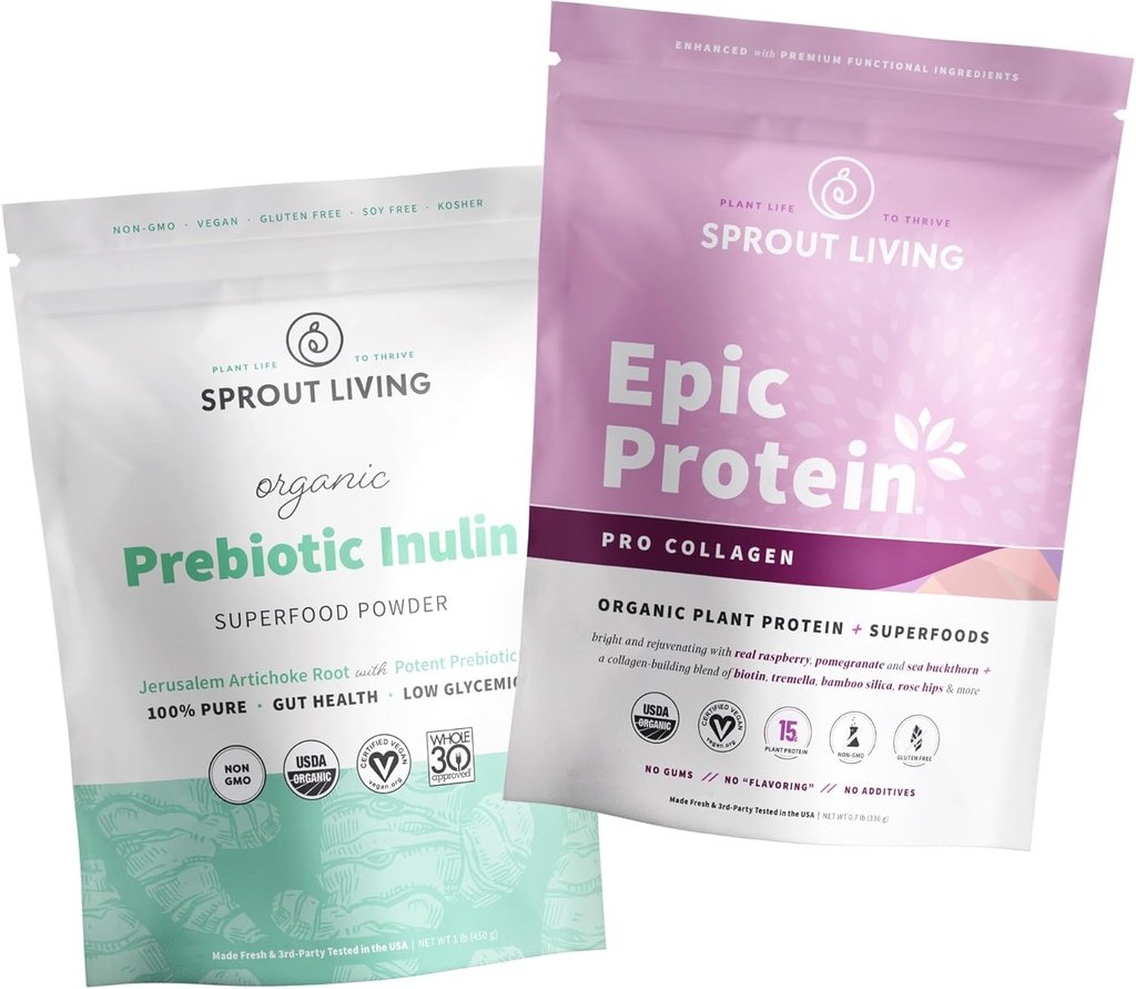 Sprout Living Epic Protein Pro Collagen + Inulina prebiotyczna