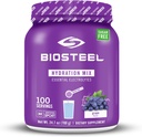 BioSteel Zero Sugar Hydration Mix, Wielki Degustacja Hydration z 5 Esencjalnych elektrolitów, Flavor winogronowy, 100 Słupki na Tub