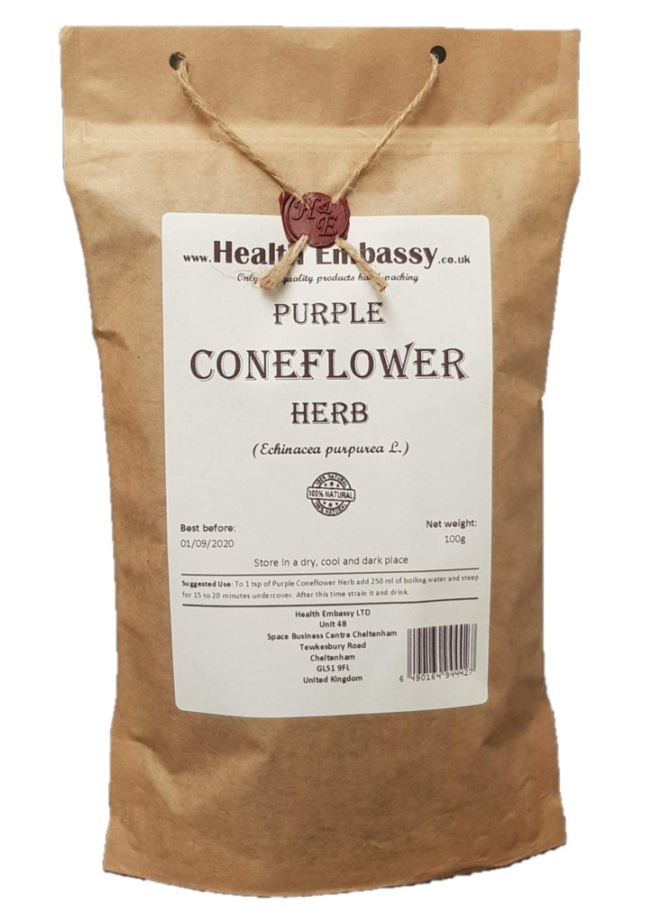 Ambasada Zdrowia Purple Coneflower Herb 124; Echinacea Purpurea L British 124; Herbata ziołowa (100g)