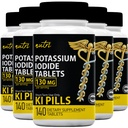 Fuzje Przyroda Tabletki Jodku potasu (Opakowanie po 5) 130 mg - 700 tabletek EXP 10 / 2032 - Yodo Naciente - KI Pills - Yoduro de Potasio