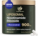 NAD+ Nicotinamide Riboside with Resveratrol & Quercetin NMN Alternative – Premium Anti-Aging Supplement for Energy, Focus, and Cellular Support – 80 High-Purity Capsules 900mg