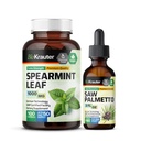 BIO KRAUTER Spearmint 100 Kapsułki i Piła Palmetto Tincture 2 Fl. Oz.