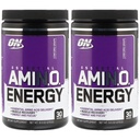 Optimum Nutrition, (2 opakowania podstawowe Amin.O. Energy, Concord Grape, 9,5 oz (270 g)
