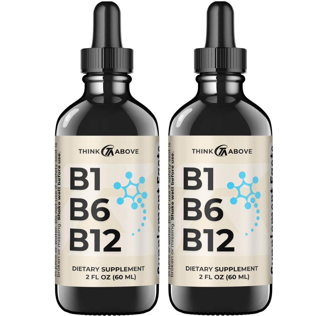 B1 B6 B12 Witaminowe krople płynne - Nerwy, Energia, Suplement Wsparcia Mózgu - Flavor Fruity-like - Methylcobalamine, Tiamine, Pyridoxine (2)