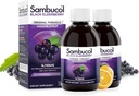 Sambucol Black Elderberry Syrop - Sambucus Syrop, Black Elderberry Płyn, Wsparcie immunologiczne dla dzieci i dorosłych, Wysokie przeciwutleniacze, Gluten Free - Oryginalna formuła, 7.8 Fl Oz, 2- Pack