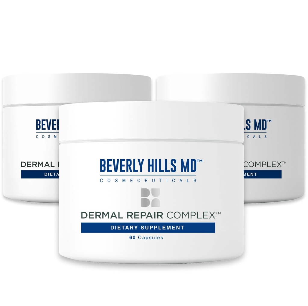 Beverly Hills MD Dermal Repair Anti- Aging Supplement - Kwas hialuronowy, Kolagen, Witaminy na gładkie, Plump Skin (3)