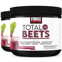 Czynnik siły Total Beets Drink Mix Superfood Proszek z azotanami do wspomagania cyrkulacji, tlenek azotu, Energia, Endurance i Stamina, Kardioviral Heart Health Supplement, 60 Służenia, 2-Pack