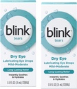 Blink Tears Lubricating Eye Drops (łagodne suche oko), 0,5 FL OZ (15 ml) - 2- Pack