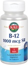 KAL B- 12 1000 µg Trwałe uwalnianie 124; Zdrowe Metabolizm, Energia, Nerwy i Czerwone Krwinki Wsparcie 124; Wegetariańskie 124; Laboratorium zweryfikowane 124; 50 Tabletki