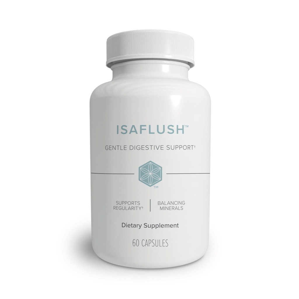 Isagenix IsaFlush - Delikatne Wsparcie Digestive z Balanced Minerals Zachęcanie do Regularności - No Harsh Laxatives - 60 Kapsułki