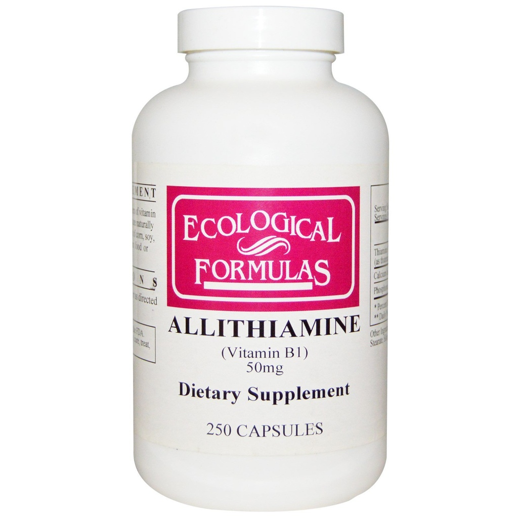 Ekologiczne preparaty Alitiamina Witamina B1, 50 mg, 250 Kapsułek