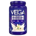 Vega Protein Made Simple Protein Powder, Vanilla - Stevia Free, Wegan, Roślina oparta, Zdrowe, Gluten Free, Pea Protein for Women and Men, 2,2 funtów (Opakowania May Vary)