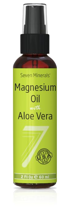 Seven Minerals Pure Magnezu Oil Spray - Pharmaceutical (USP) Grade, Najwyższa moc - Mined in The USA