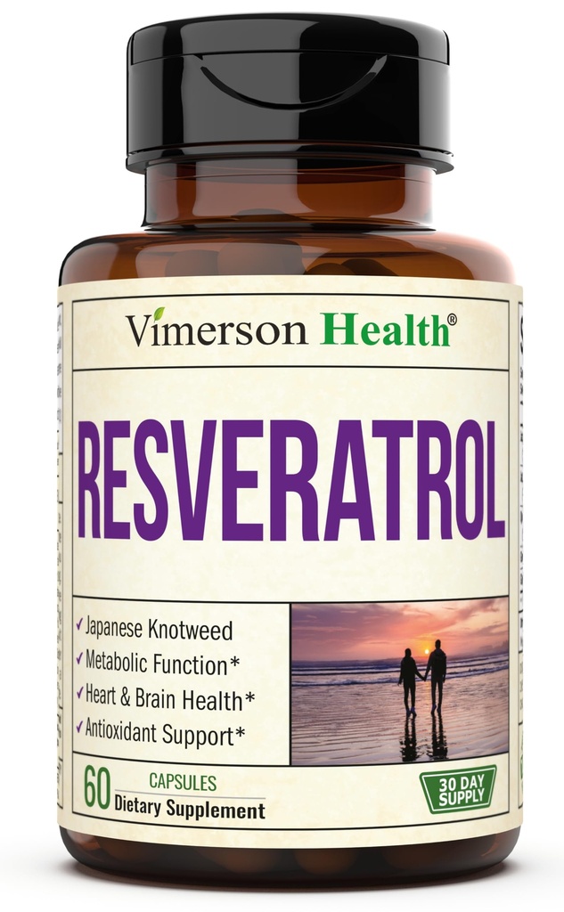 Japanese Knotweed kapsułki - Resveratrol Suplement z 1000mg Japanese Knotweed, Green Tea Extract, Quercetin, Grape Extract. Potężny przeciwutleniacz do zdrowego starzenia i wsparcia sercowo-naczyniowego. 60 Czapki
