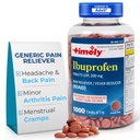 LABS TYME- CAP, INC. Timely Ibuprofen 200mg 1000 Tablets - Tabletki przeciwbólowe i reduktor gorączki - dla łagodzenia bólu głowy, bólu menstruacyjnego, zębów Aches, mięśni, zapalenie stawów Ból i ciała Aches