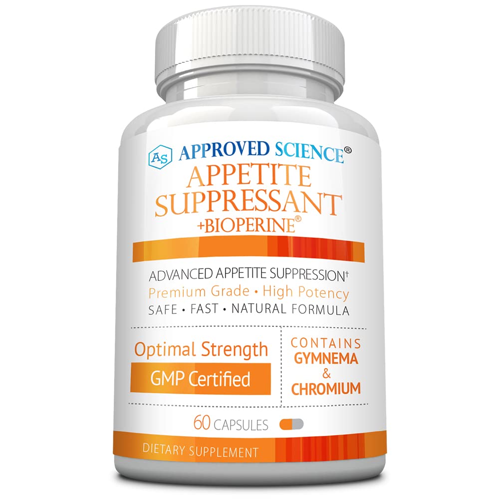 Zatwierdzone Science ® Appetite Suppressant - Gymnema, Chrom, Cayenne Pepper - 60 Kapsułek - Made in The USA