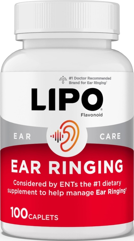 Lipo- Flavonoid Plus szum w uszach - Doktor- Zalecane dla Ringing Ears - Klinicznie - Proven Lemon Bioflavonoid Complex z witamin C, B1, B2, B6, B12, & Wapń - 100 Kapletów