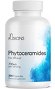 Fitoceramidy 200 Kapsułki Naprawa skóry Odmładzanie Anti-Aging Support Plant- pochodzące Ceramides 700mg Gluten Free Non-GMO