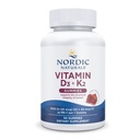 Nordic Naturals Witamina D3 + K2 Gummies, Pomegranat - 60 Gummies - 1000 IU Witamina D3 + 45 mcg K2 - Wielki smak - zdrowie kości, Promotes Healthy Muscle Function - Non-GMO - 60 Służenie